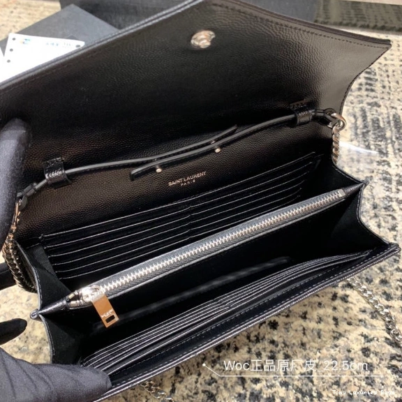 Tony Luxuries MATELASSÉ CHAIN WALLET YSL CASSANDRE 0817